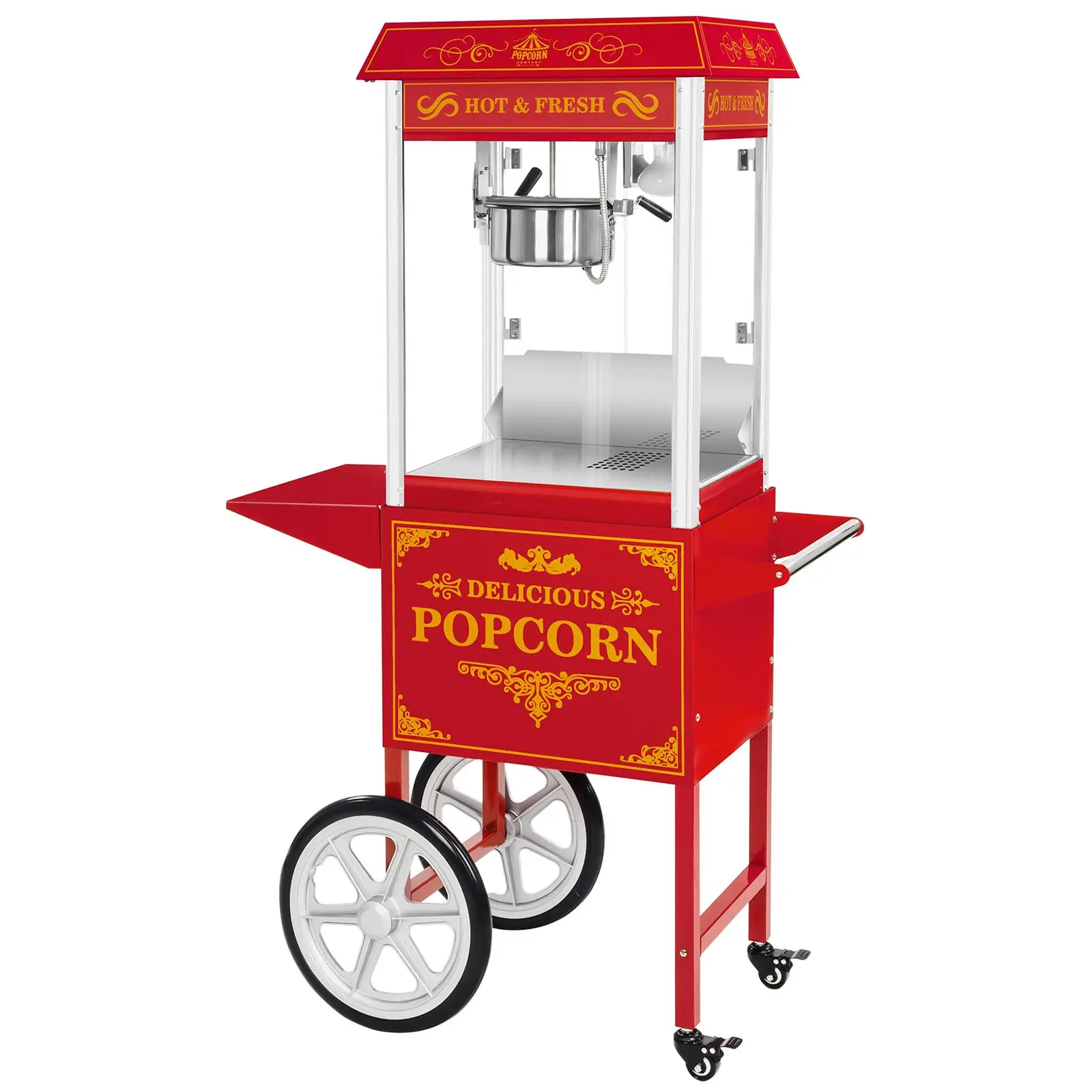 Andrahandssortering Popcornmaskin med vagn - Retrodesign - Röd
