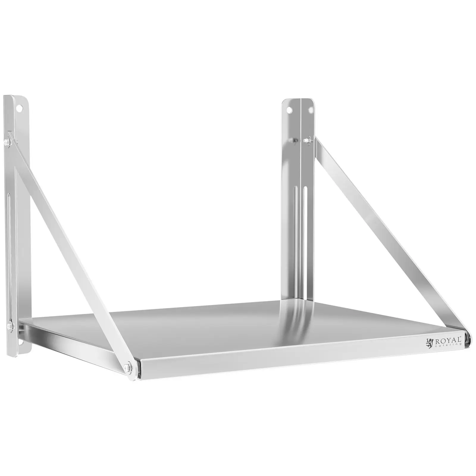 Vägghylla - Fällbar - 60 x 45 cm - 40 kg - Rostfritt stål