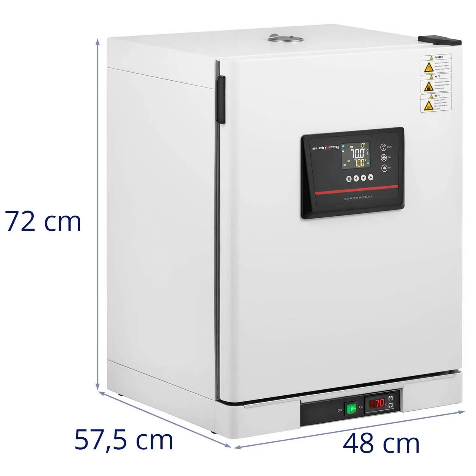Värmeskåp till laboratorium - Upp till 70 °C - 65 L - Konvektion