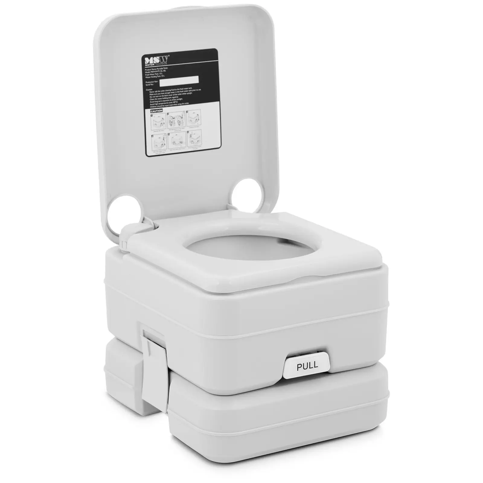Portabel toalett - Kompakt - För camping, båtar och mera - Miljövänlig - Utan ström