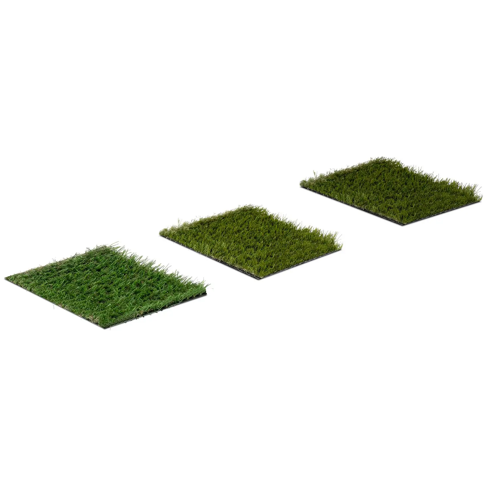Konstgräs - 3 prover - vardera 20 x 17 cm - höjd: 20-30 mm - stickvidd: 20/10 13/10 14/10 cm - UV-beständig