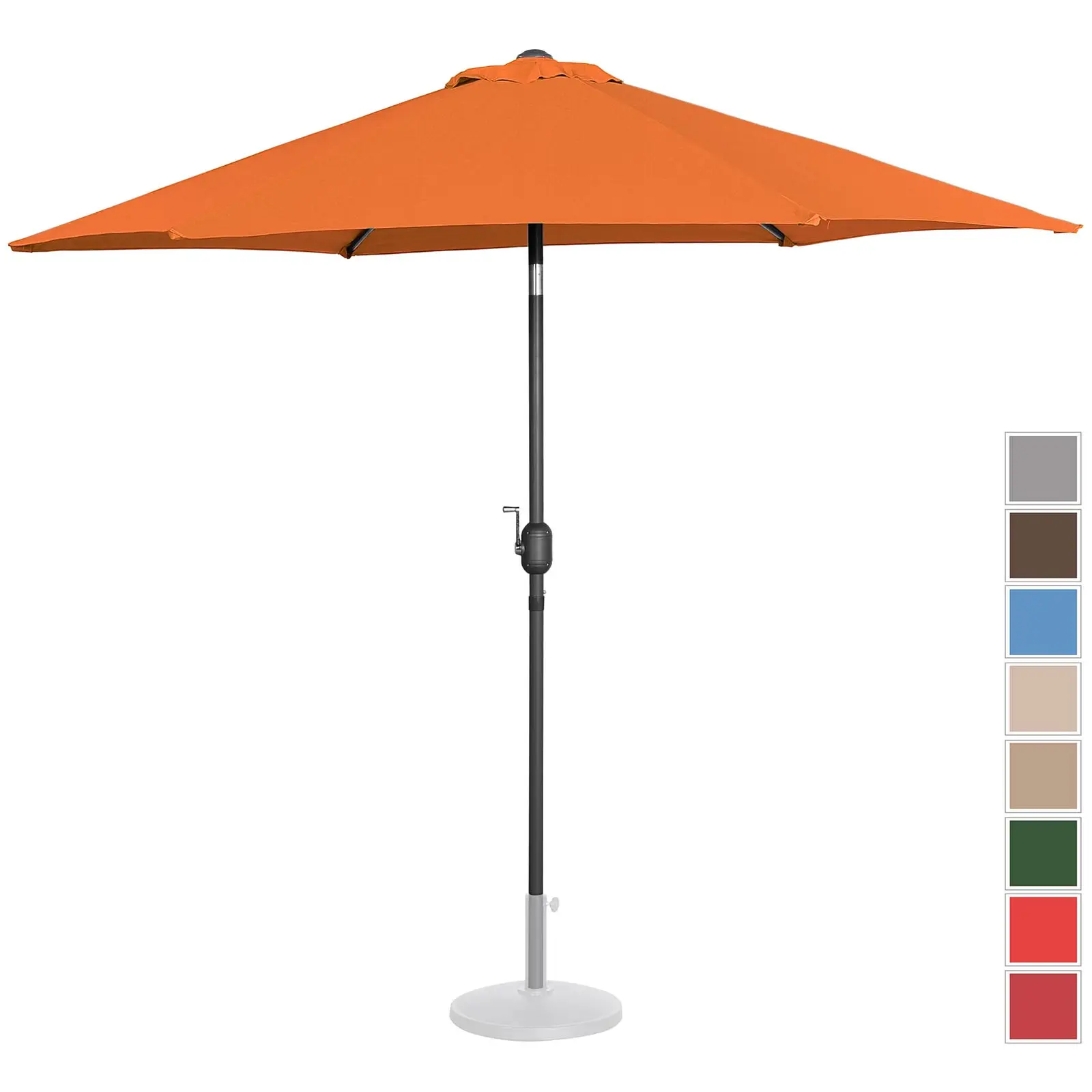 Parasoll stort - Orange - Sexkantigt - Ø 270 cm - Fällbart