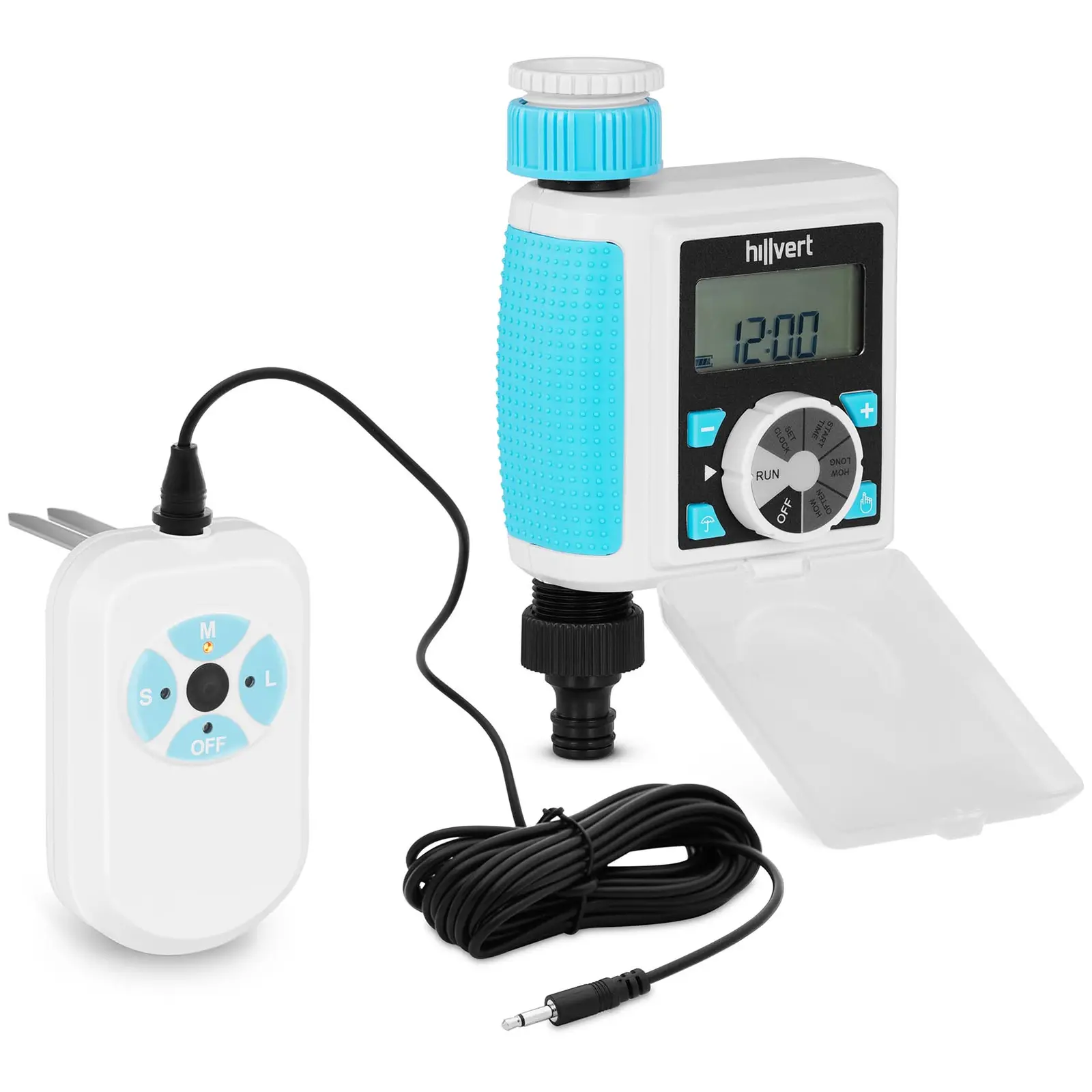 Bevattningsdator inkl. fuktmätare - Varaktighet 5 s–360 min - Frekvens upp till 7 dagar